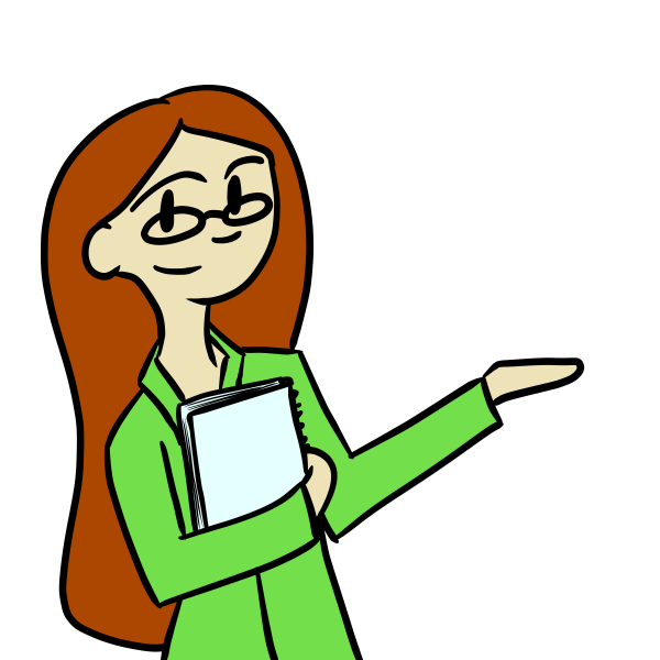 Self-Portrait of Emma Vogt holding a Sketchbook